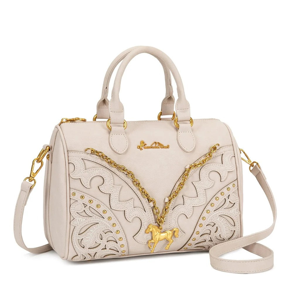 The Pony Pendant Purse in Cremello