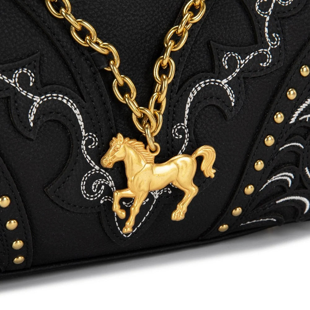 The Pony Pendant Purse in Black Beauty