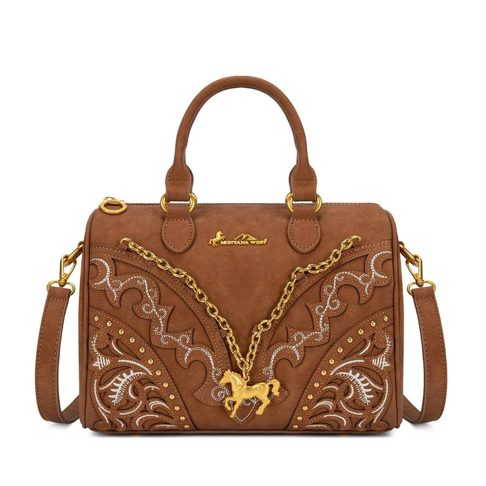 The Pony Pendant Purse in Chestnut