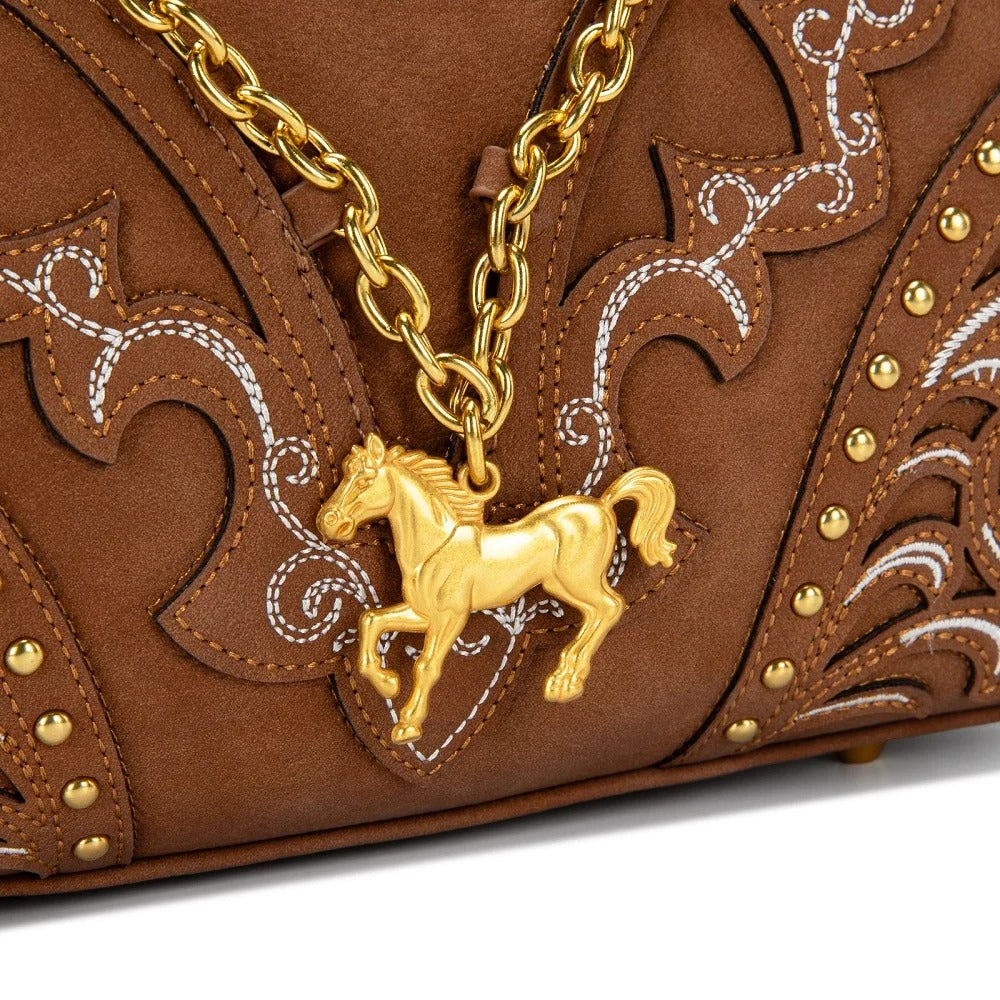 The Pony Pendant Purse in Chestnut