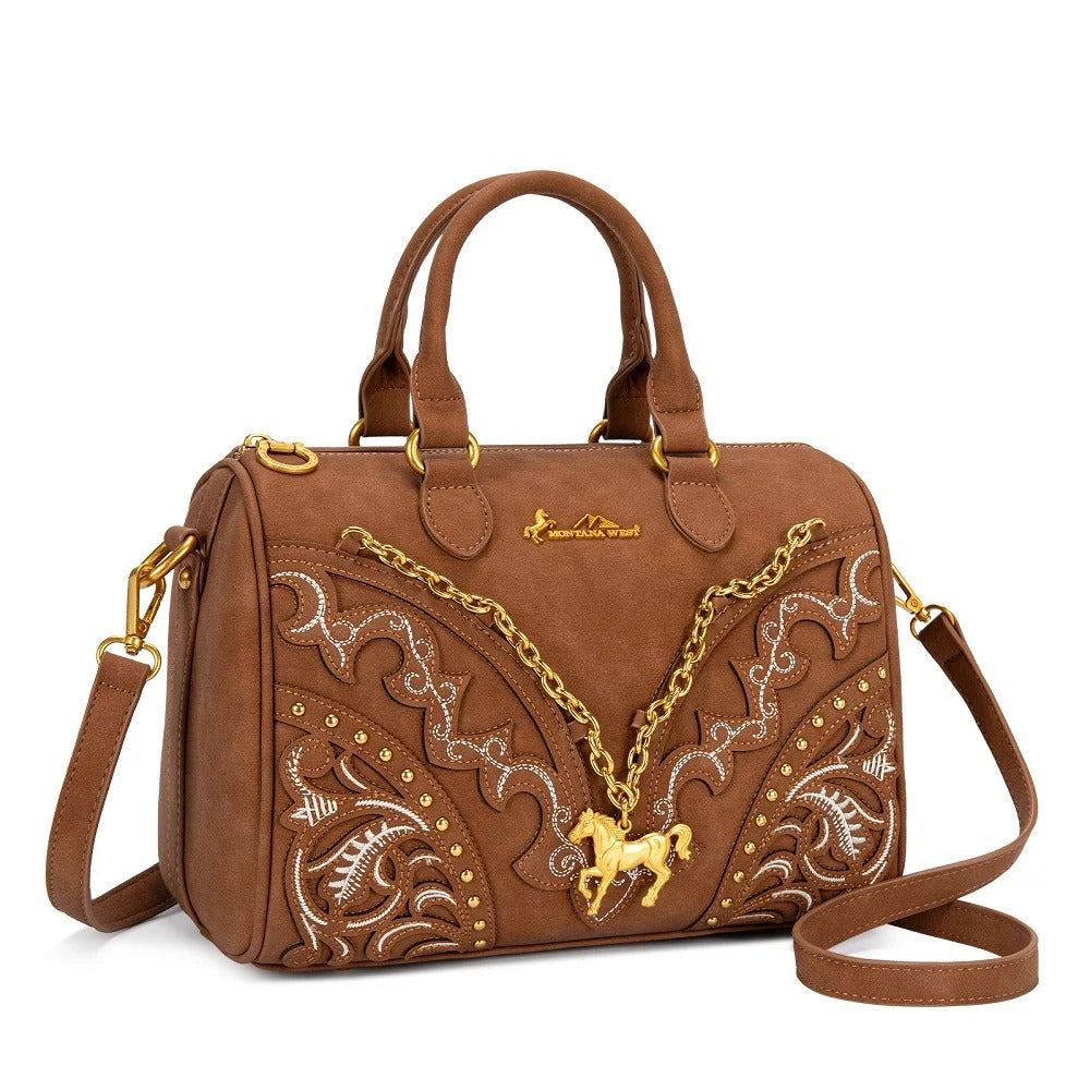 The Pony Pendant Purse in Chestnut