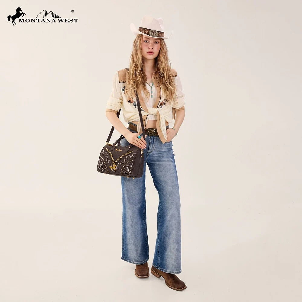 The Pony Pendant Purse in Dark Bay