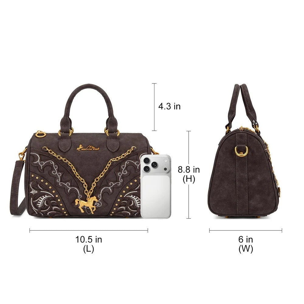 The Pony Pendant Purse in Dark Bay