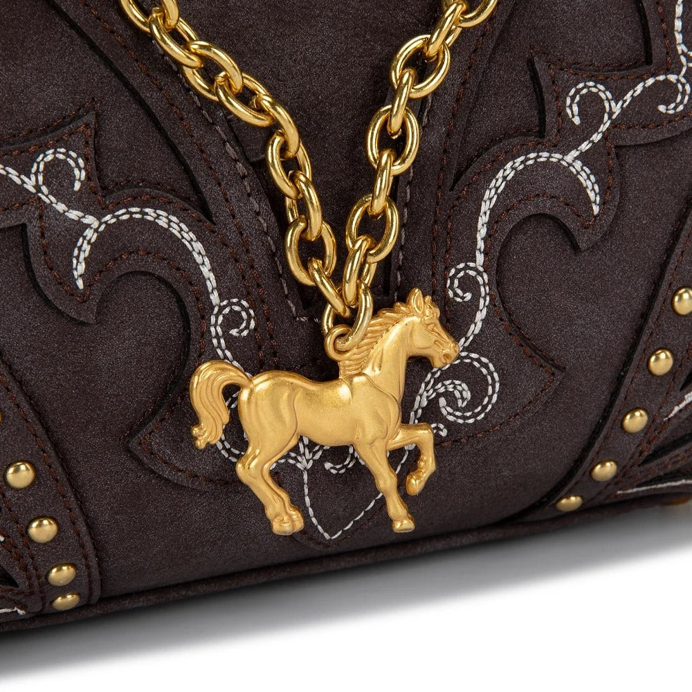 The Pony Pendant Purse in Dark Bay