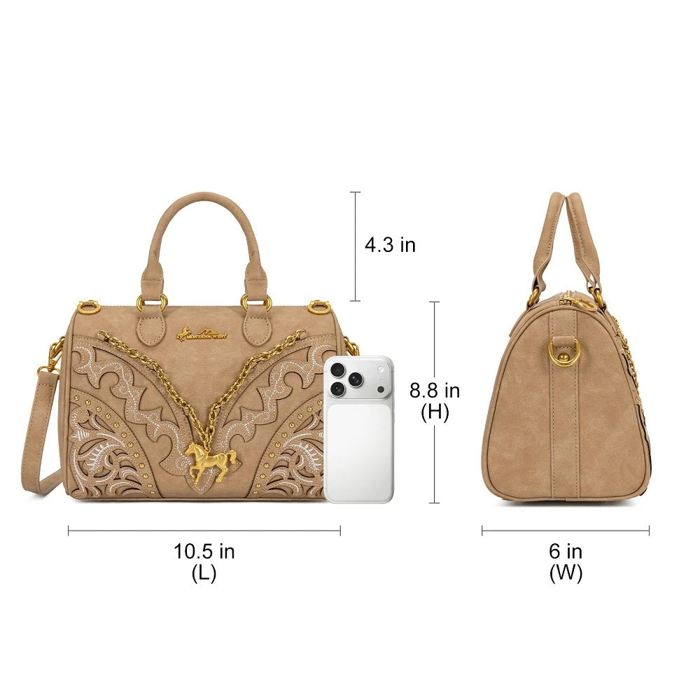 The Pony Pendant Purse in Buckskin