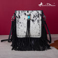 The Paradise Ridge Cowhide Fringe & Stud Purse by Montana West