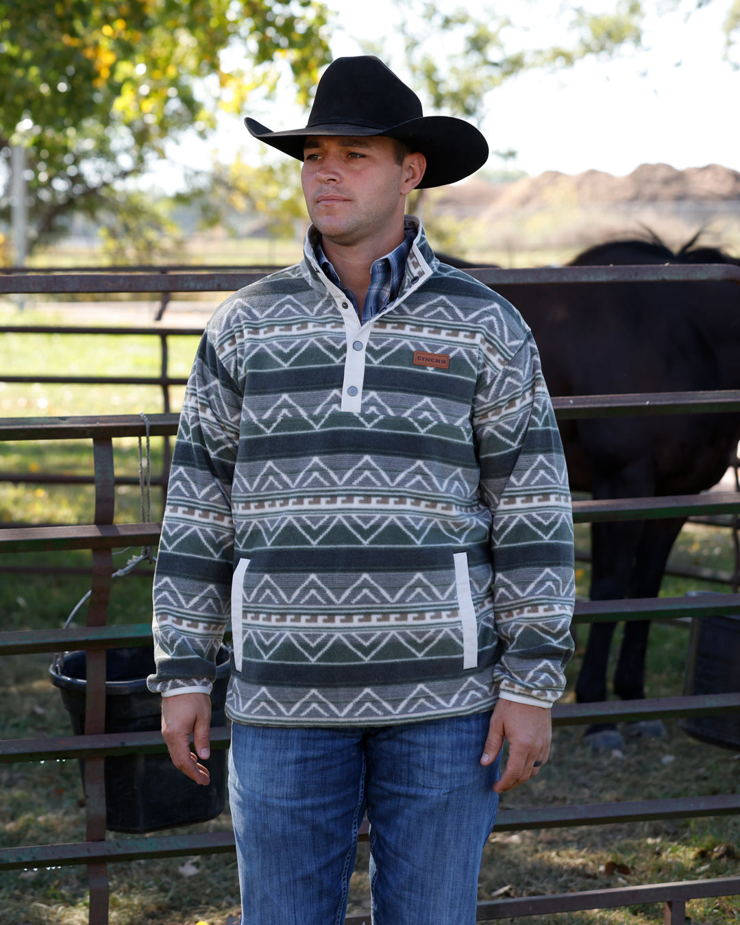 The Texarkana Polar Fleece Snap Up Men's Sweater by Cinch