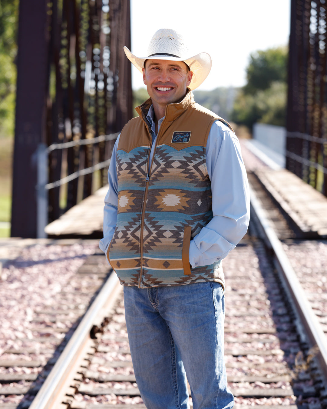 The Albuquerque At Noon Men's Reversible Vest by Cinch