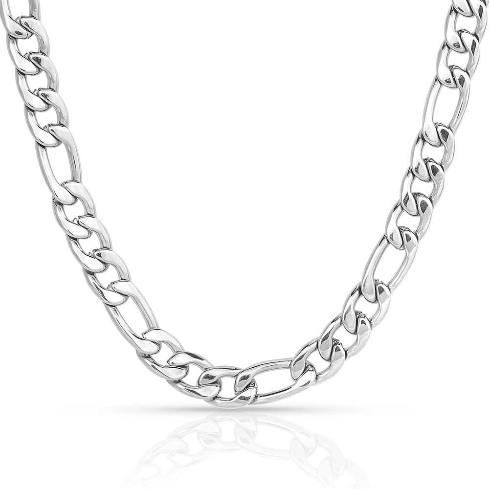 The Men's Silver Figaro Chain by Montana Silversmiths