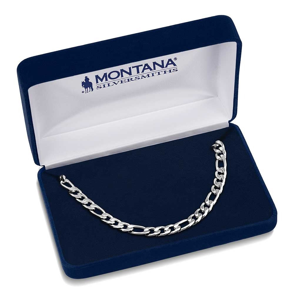 The Men's Silver Figaro Chain by Montana Silversmiths