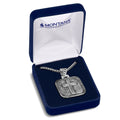 The Silver Square Men's Chain with Cross by Montana Silversmiths