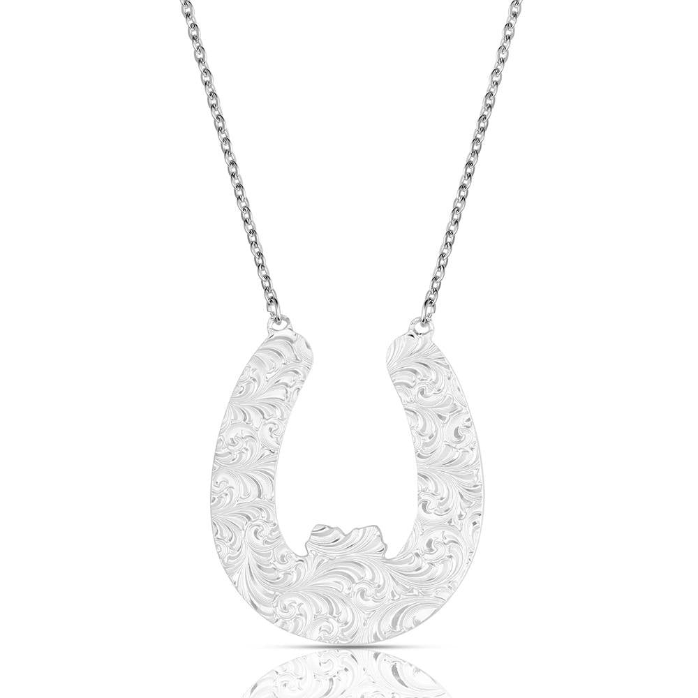 The Horseshoe Outrider Turquoise Necklace by Montana Silversmiths