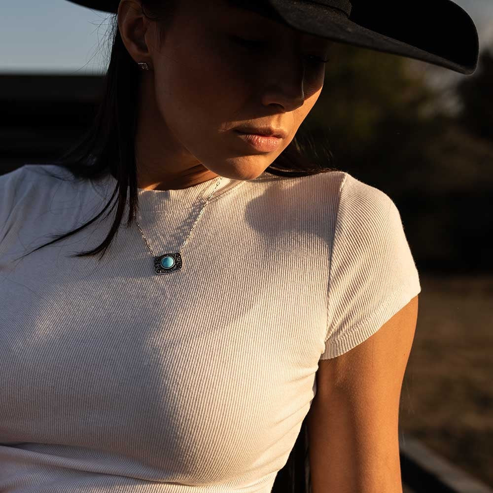 The Baby Blue Buckle Necklace by Montana Silversmiths (Copy)