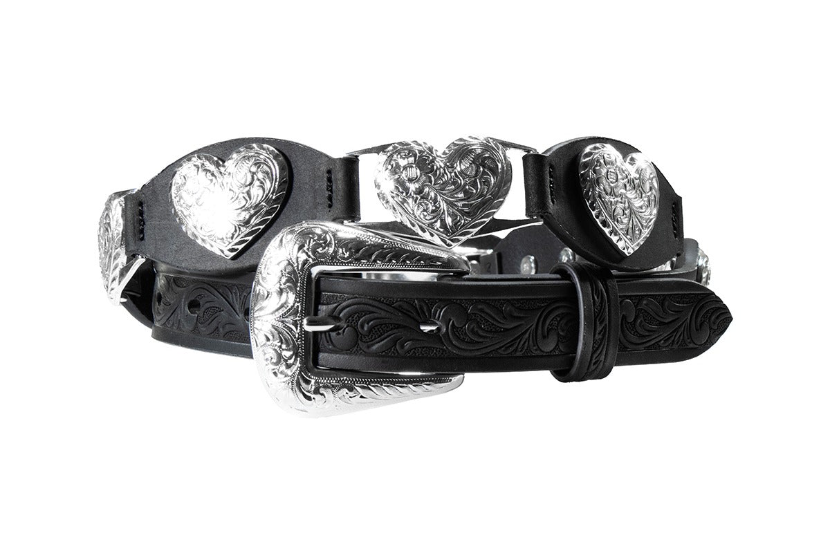 The Cassidy Hearts Concho Belt by Nocona