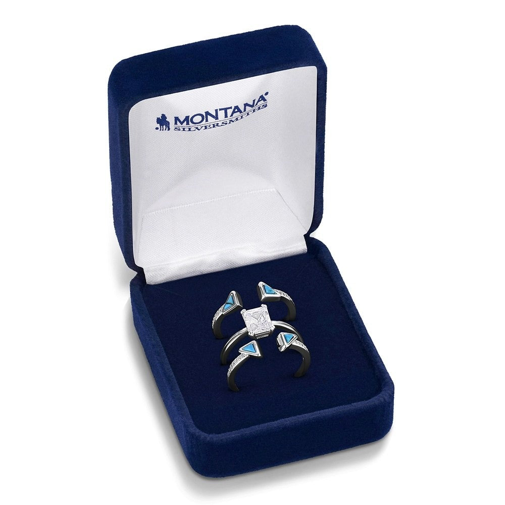 The Skyline 3 Pcs Ring Stack by Montana Silversmiths