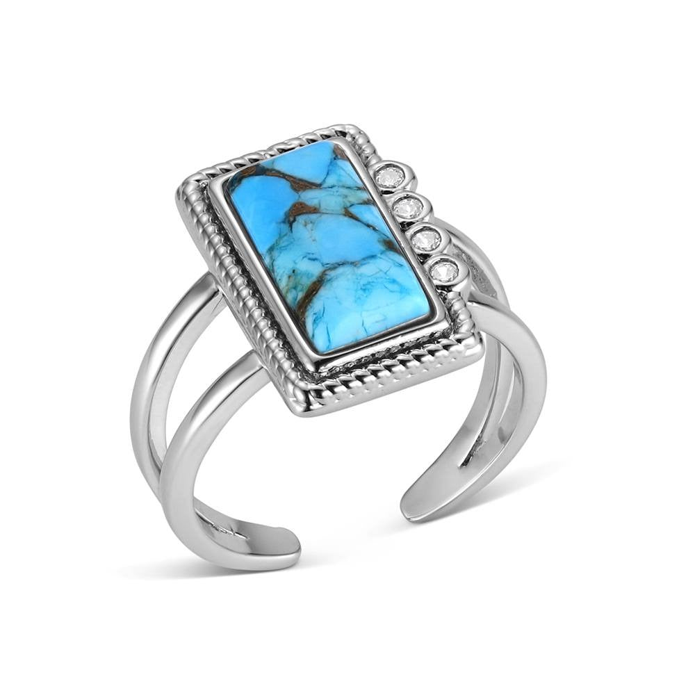 The Summer Rain Turquoise Ring by Montana Silversmiths