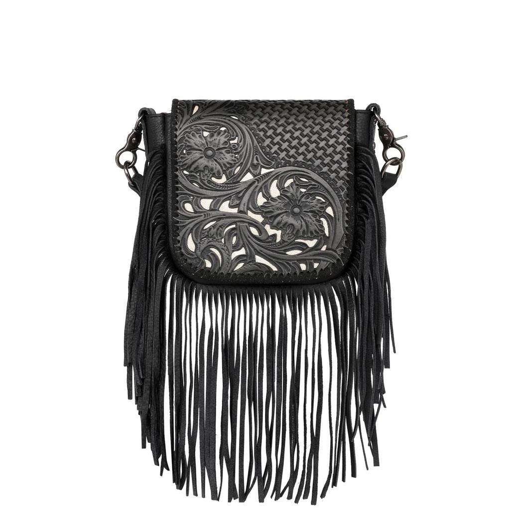 The Raelynn Floral Tooled Fringe Purse by Montana West