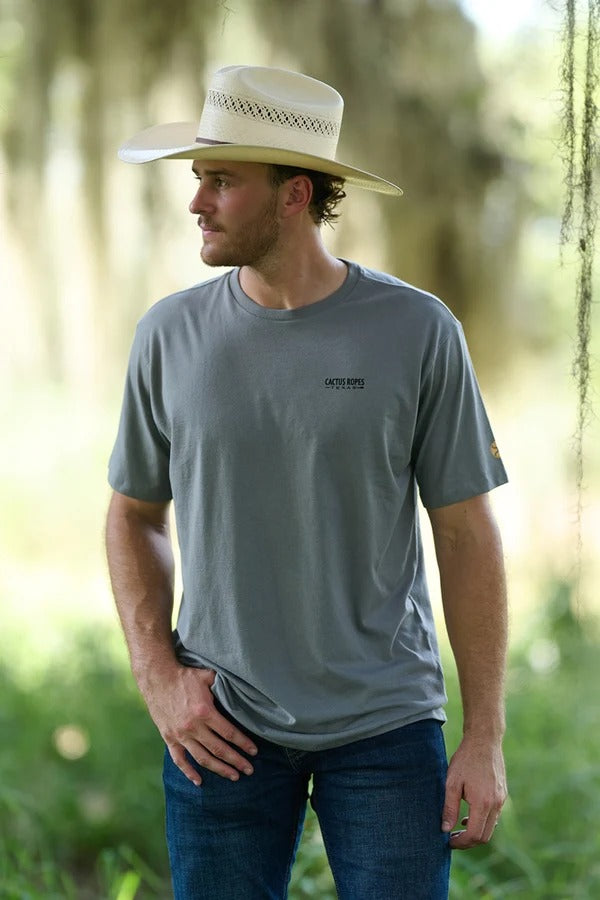 The Cactus Ropes T-Shirt by Hooey in Dk Grey
