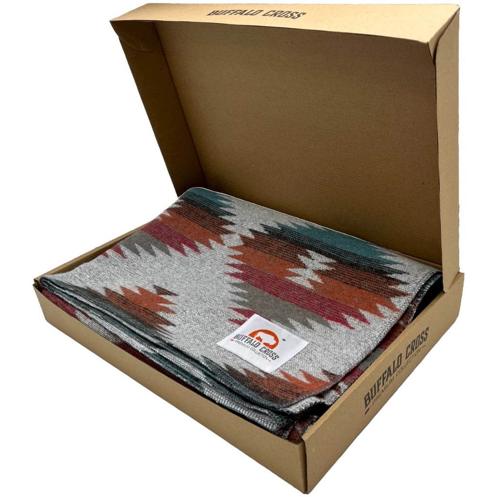 The Grey Diamond Aztec Throw Blanket By Buffalo Cross