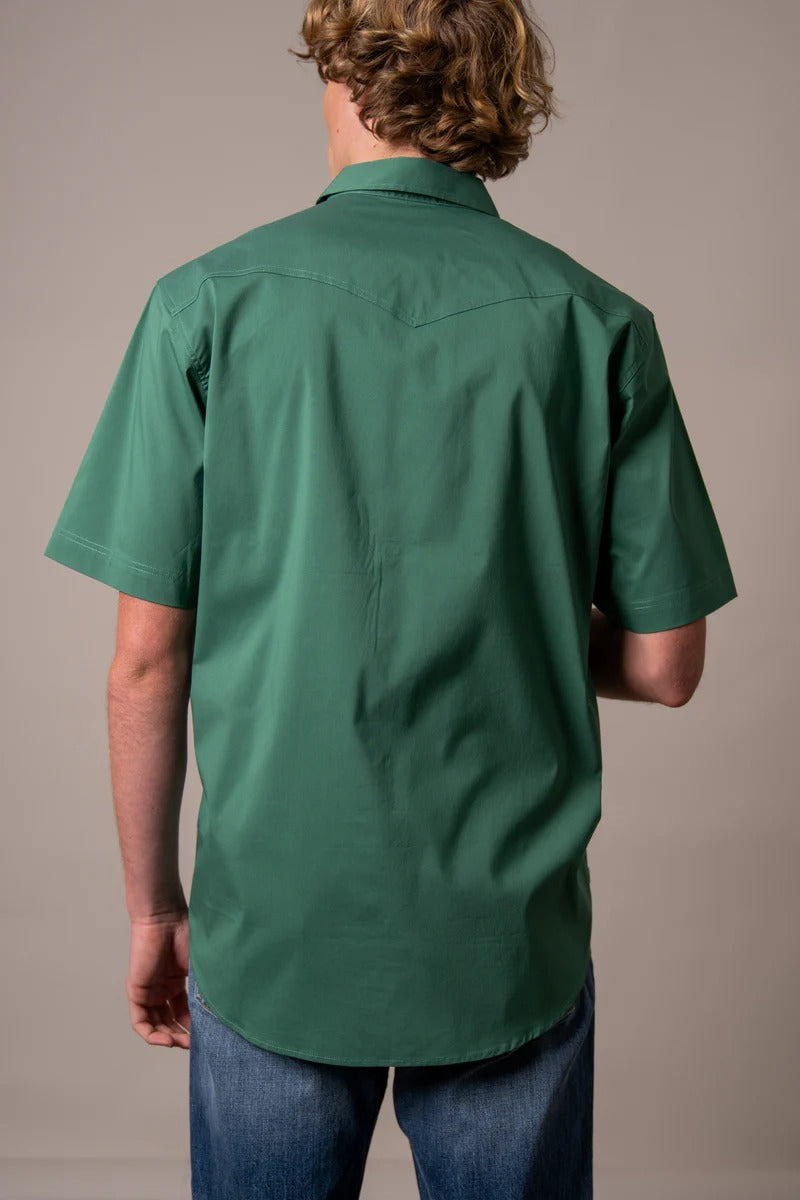 The Rio Pearl Snap Short Sleeve Shirt by Kimes Ranch in Forest