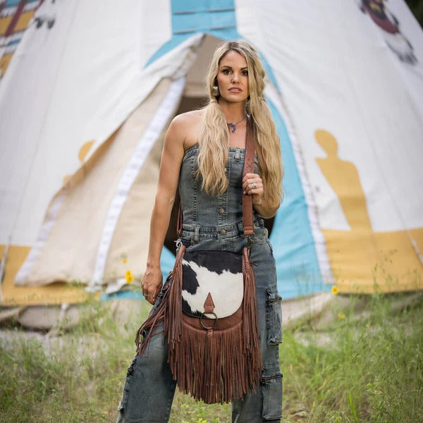 Indie Cowhide Saddlebag Purse by STS Ranch