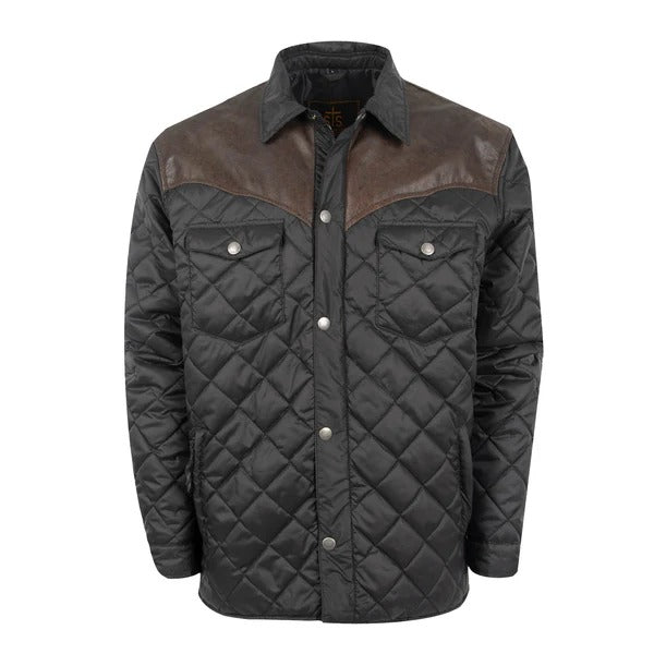 The Ransom Black w Leather Yoke Jacket By STS Ranch