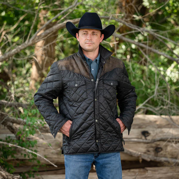 The Ransom Black w Leather Yoke Jacket By STS Ranch