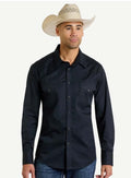 The Dayton Twill LS Slim Fit Pearl Snap Shirt by Rock & Roll Denim