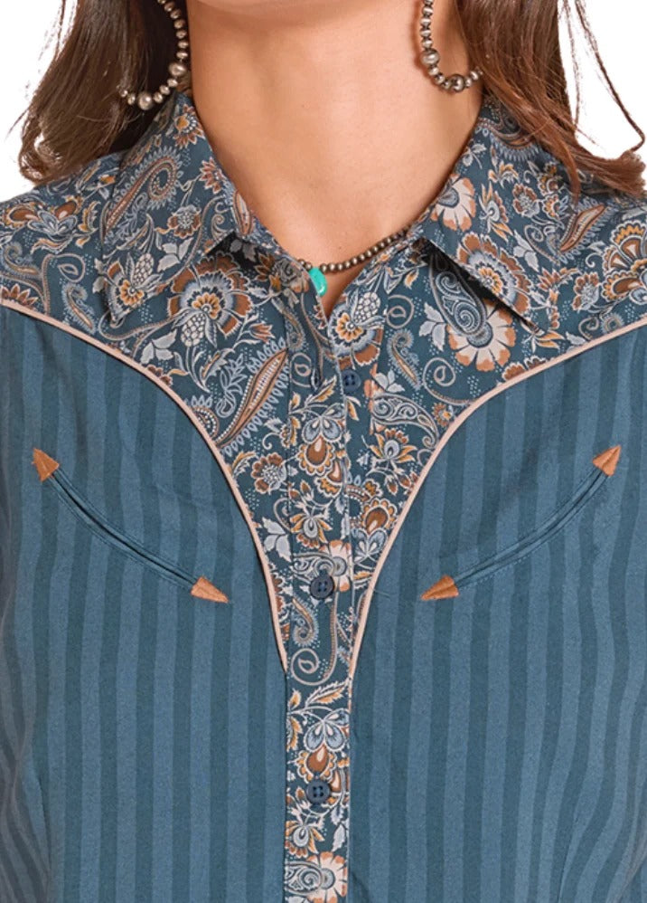 The Payton Paisley Sleeveless Button-Up by Panhandle Slim