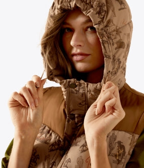 The Frontier Puffer Vest by Ariat in Retro Rodeo