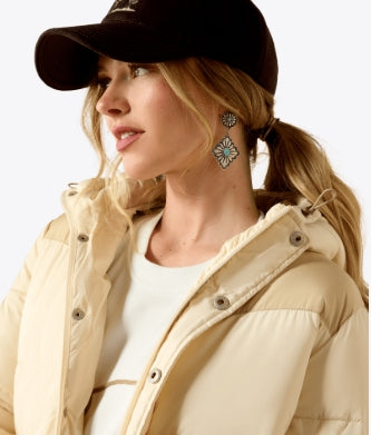 The Frontier Puffer Jacket by Ariat in Cream Puff