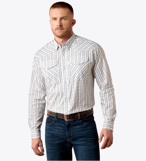 The Geo Stripe Classic Fit LS Snap Up Shirt by Ariat