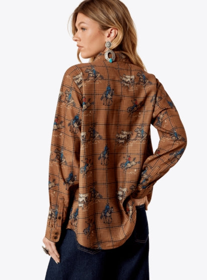 The Glen Plaid Rodeo Homestyle LS Button Up Shirt by Ariat