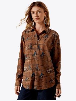The Glen Plaid Rodeo Homestyle LS Button Up Shirt by Ariat