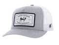 "Rank Stock" Hat Grey & White w/Rectangle Patch