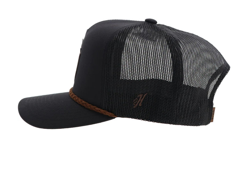 "Lone Star" Hat Black w/Leather Patch
