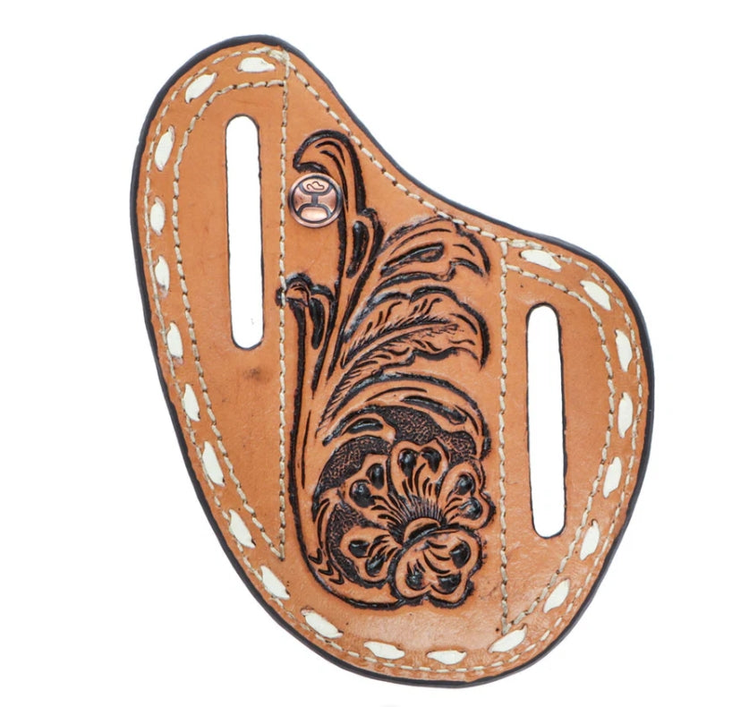 "Tuff" Tan Leather Pancake Knife Sheath