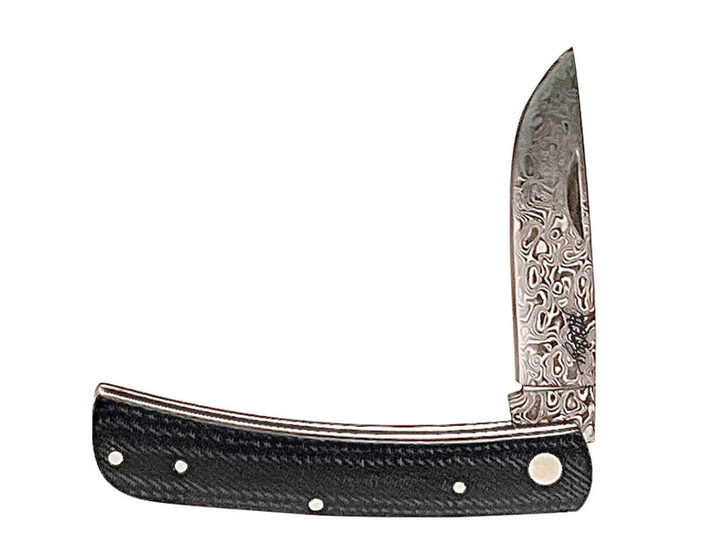 "Denim Damascus" Bronc Buster Knife