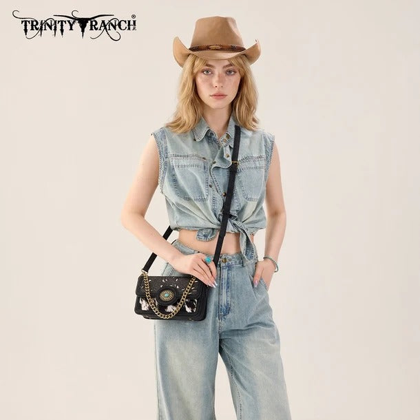 The Catalina Camrose Purse by Trinity Ranch - Black
