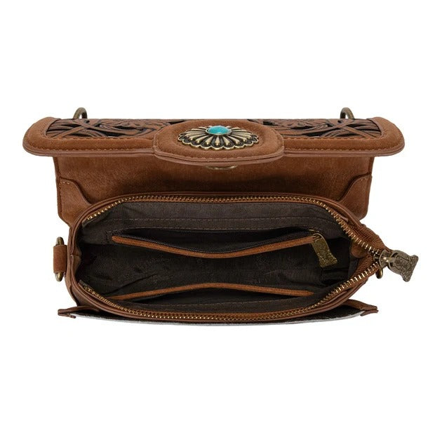 The Catalina Camrose Purse by Trinity Ranch - Caramel