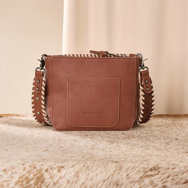 The Lucky Kentucky Cowhide Fringe Purse by Trinity Ranch - Caramel