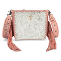 The Lucky Kentucky Cowhide Fringe Purse by Trinity Ranch - Strawberry