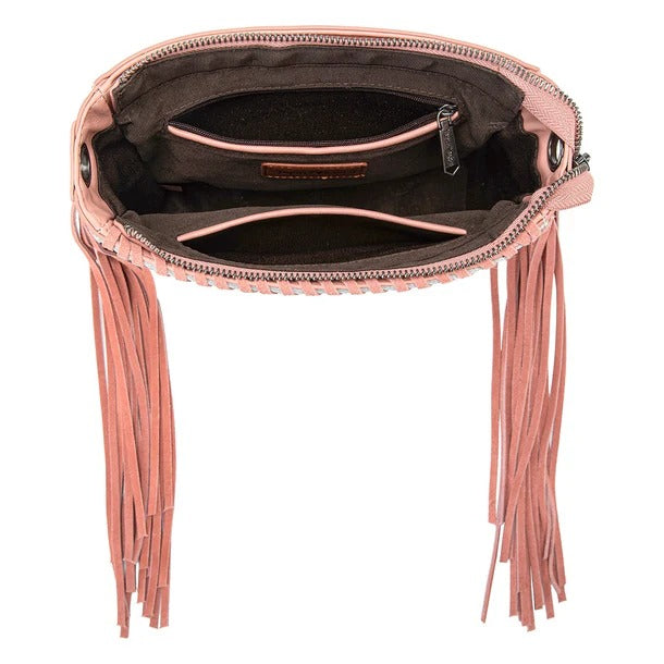 The Lucky Kentucky Cowhide Fringe Purse by Trinity Ranch - Strawberry