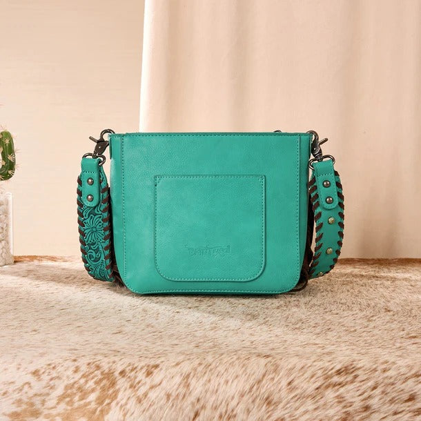 The Lucky Kentucky Cowhide Fringe Purse by Trinity Ranch - Turquoise