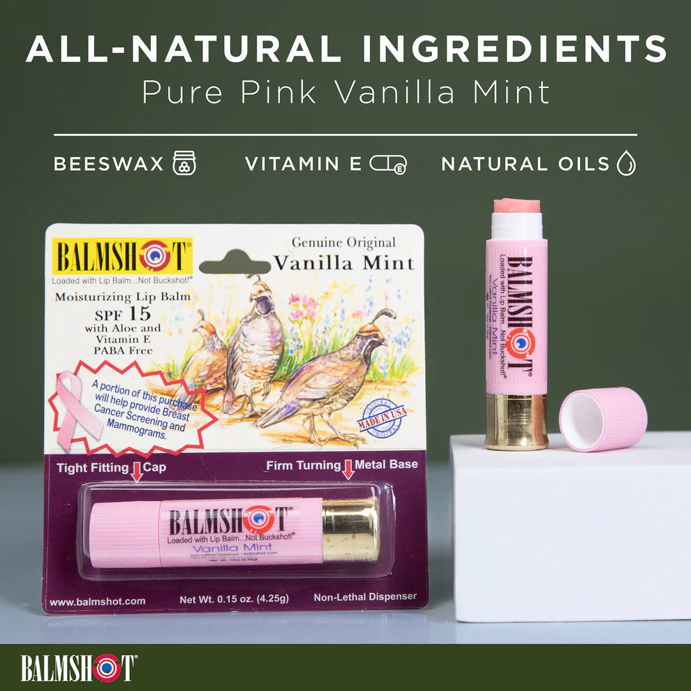 Balm Shot Lip Balm- Pure Pink Vanilla Mint