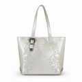The Rhinestone Cowgirl Tote Bag by Wrangler in Platinum