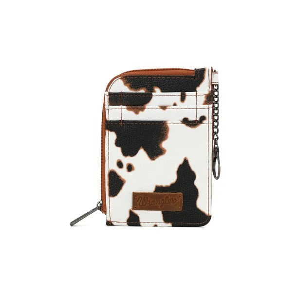 The Dairy Delight Mini Zip Card Case by Wrangler - Brown