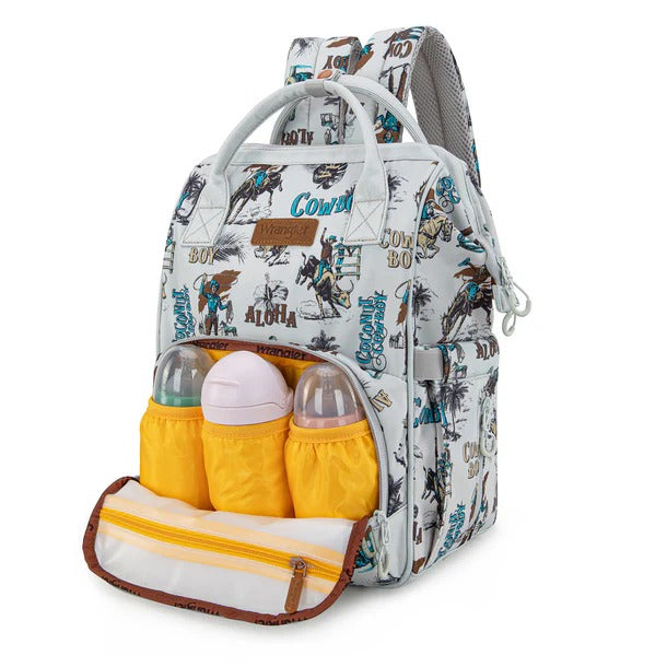 The Coconut Cowboy Callie Backpack/Diaper Bag by Wrangler - Beige