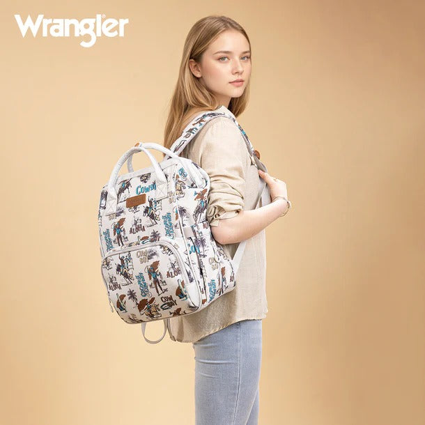 The Coconut Cowboy Callie Backpack/Diaper Bag by Wrangler - Beige