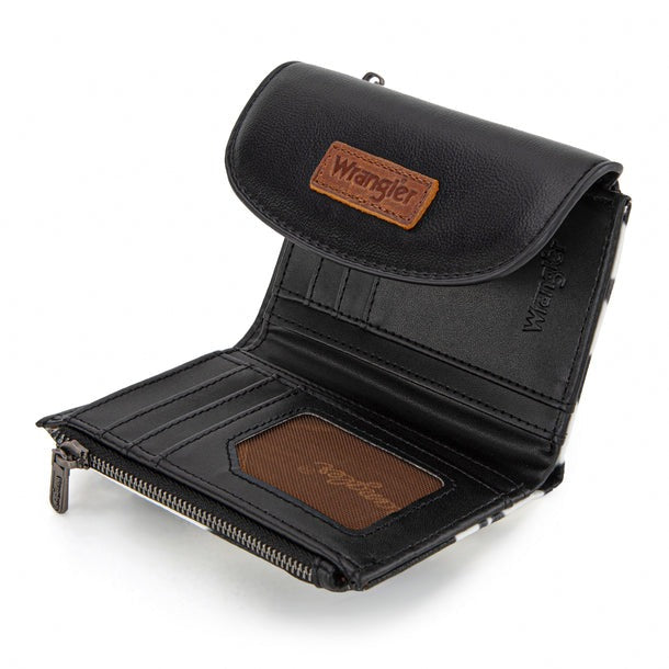 The Dairy Delight Trifold Wallet by Wrangler - Black
